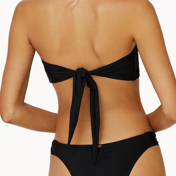 PQ SWIM Floral Lace Black Bandeau Swim Top - Picture 2 of 6